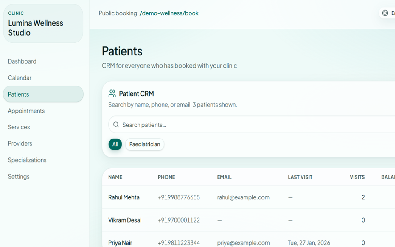 Clinith OS billing and patient portal